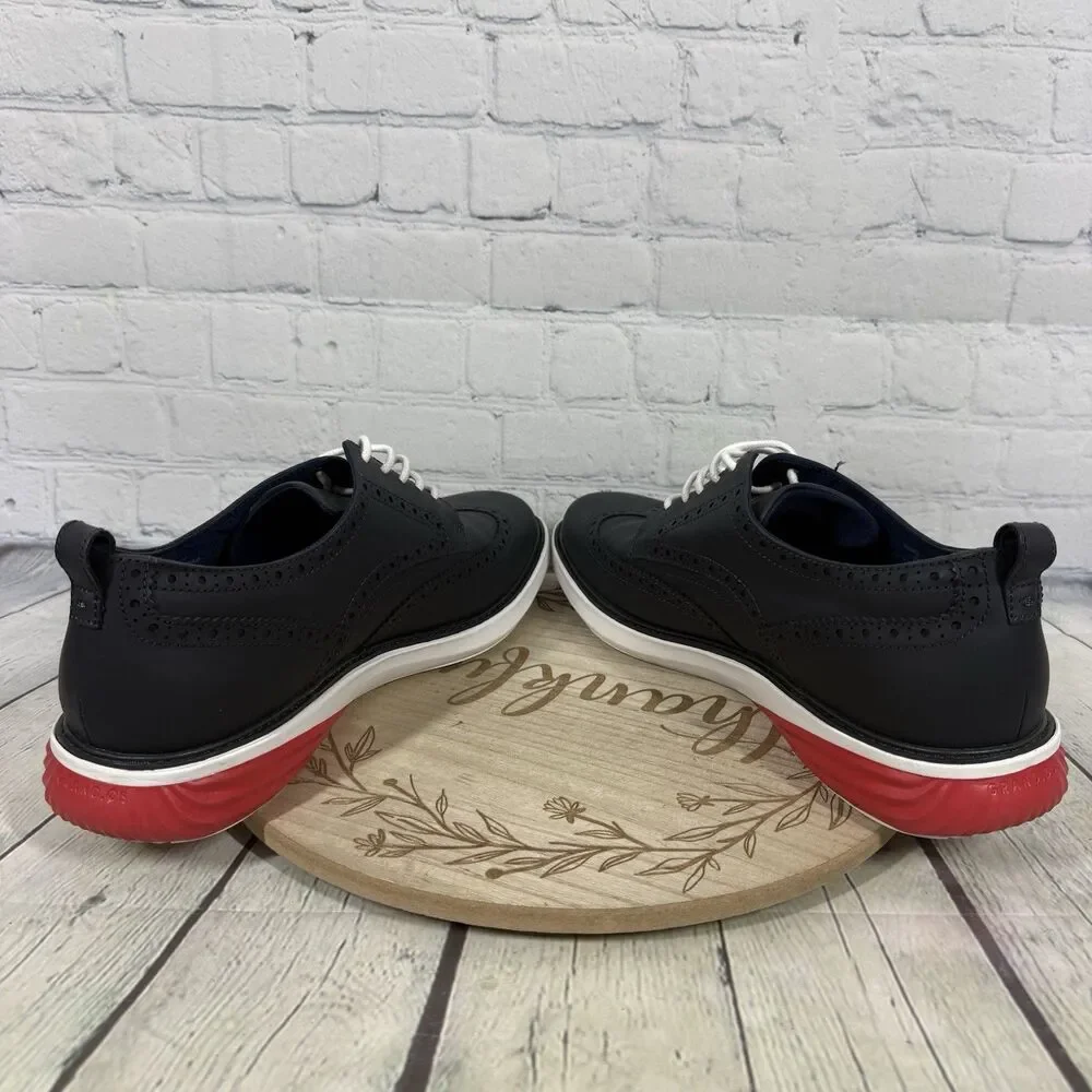 Cole Haan GrandPro Wingtip Oxford Sneaker C38916 Black Leather Men’s Size 13M